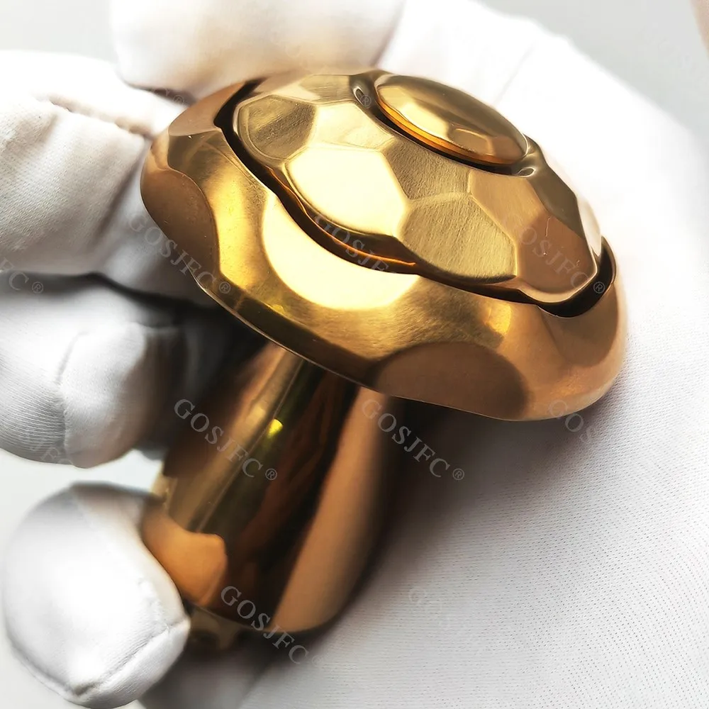 ゴールデンリンケージメカニカルキノコフィジェットスピナーデスクトップオーナメント EDC ストレスリリーフおもちゃ