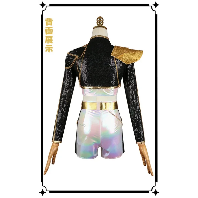 أزياء هنتركس رومي ميرا زوي التأثيرية للنساء البالغات K-pop شيطان الصيادين زي كوريا المعبود الأسود الذهبي بدلات الهالوين F؛ 5، م'7.d #1