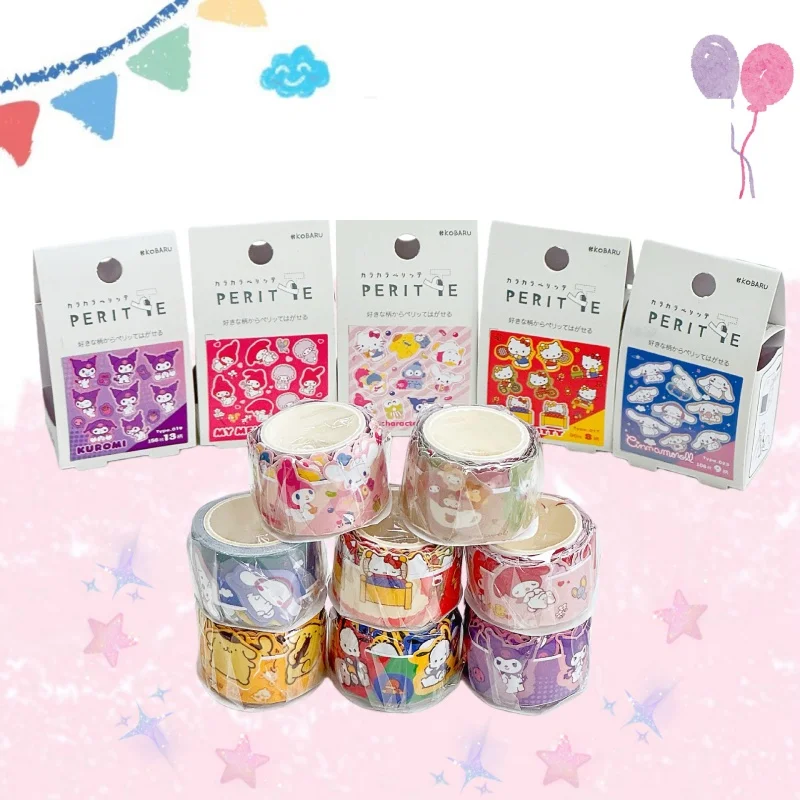 

16pcs/lot Sanrio Kuromi Cinnamoroll Kitty Pochacco Sticker Cute Scrapbook DIY Diary Decorative Sealing Sticker Album Stick Label