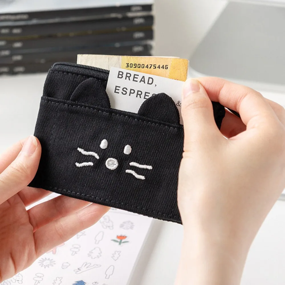 Cartoon Animal Cartoon Coin Purse Wear-resistant Earphone Bag Foldable Change Pouch Storage Bag Fashion Cute Card Bag Daily