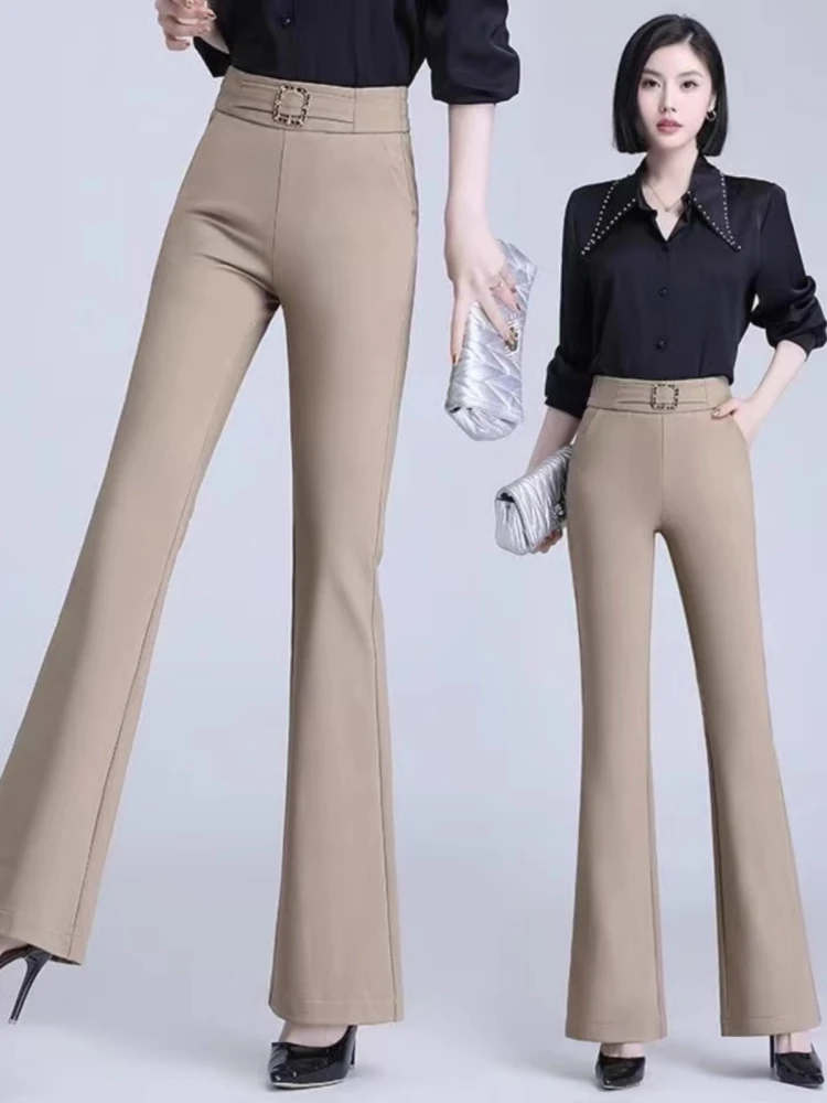 

Летние женские брюки свободного кроя с высокой талией, тонкие, повседневные, в корейском стиле, с завязками