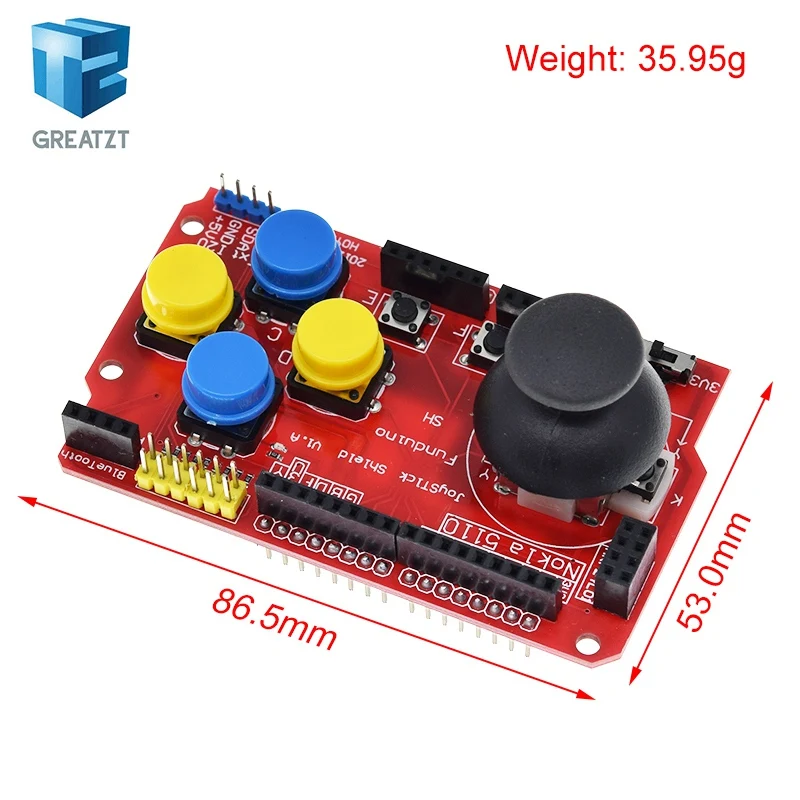 GREATZT Joystick Shield for Arduino Expansion Board Analog Keyboard and Mouse Function