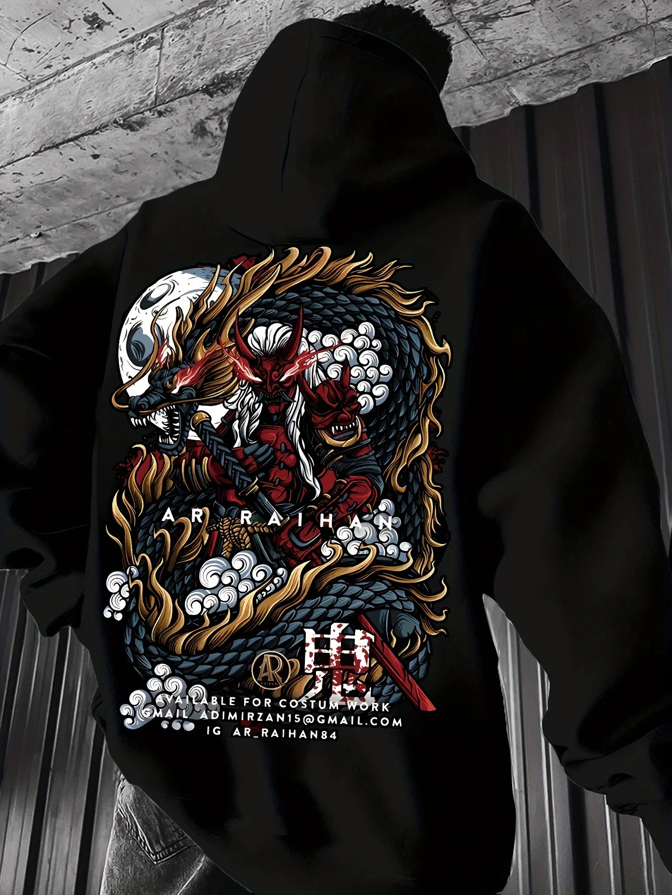 

Qinglong, Graphic Printing Autumn and Winter Pure Cotton Men's and Women's Hoodies, Outdoor Street Sports Training, Brand Trendy