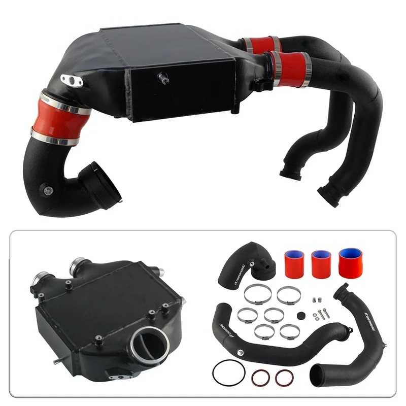 Top Mount Intercooler w/ Charge Pipes For BMW 15-20 M2 M3 F80 M4 F82 F83 S55 Performance Aluminum Red/Black/Blue