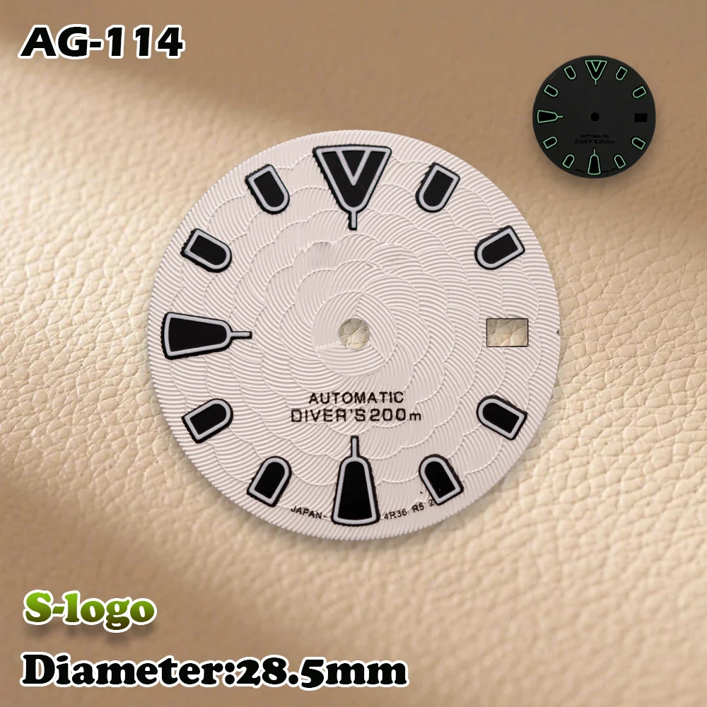 S Logo 28.5mm Lotus flower Dial NH35/NH36/4R/7S Movements High Quality Watches for men Watch Modification Accessories