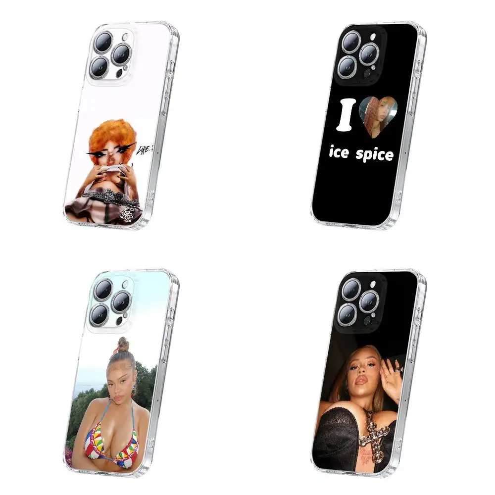 

Cool Girl I-Ice Spice Phone Case For iPhone 17,16,15,14,13,12,11 Plus,Pro,Max,Plus,E,SE4,Mini Transparent Cover