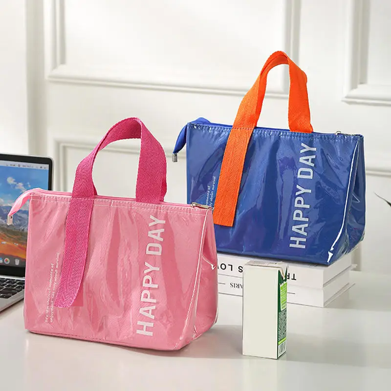 

New Dopamine Lunch Box Bag for Students, School Bag, Thickened Aluminum Foil Camping Picnic Ice Pack, Bento Insulation
