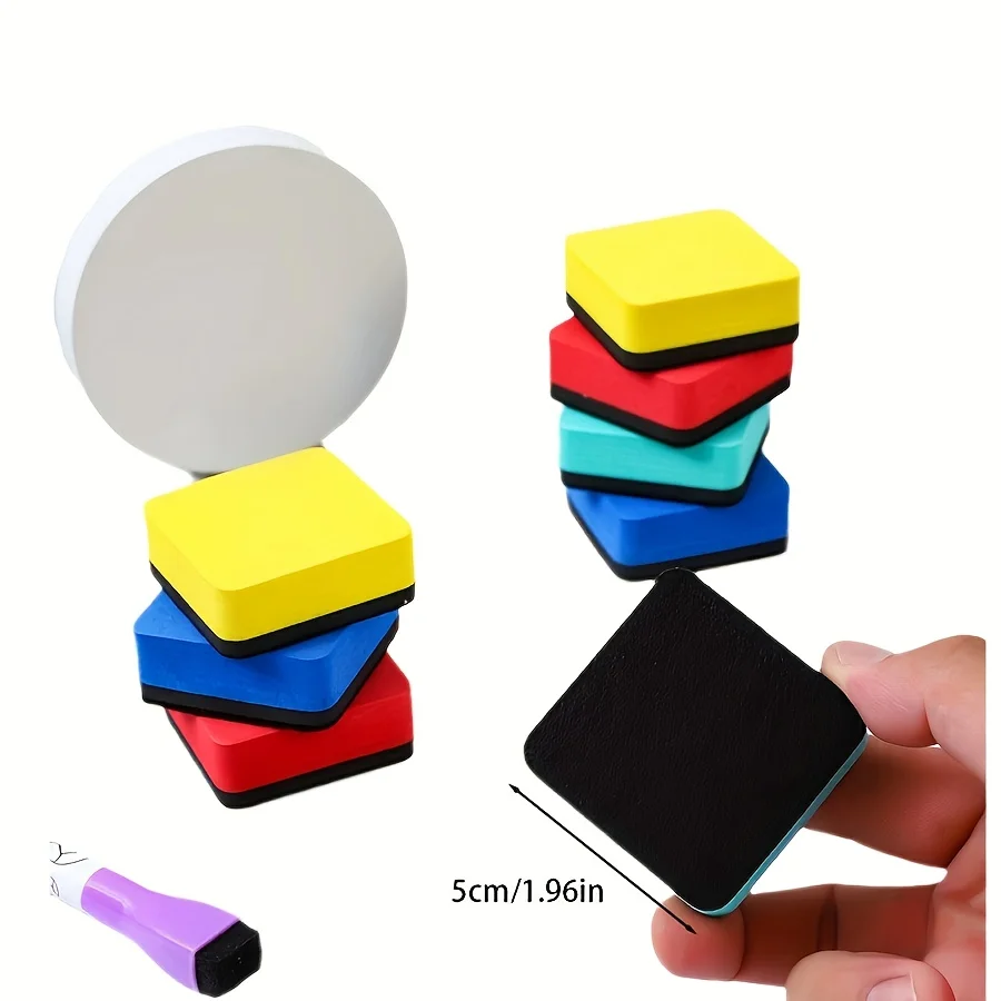 Gomme a secco colorate per lavagna - 4 colori vivaci, gomme da cancellare in spugna per uso in classe, casa e ufficio, materiale scolastico