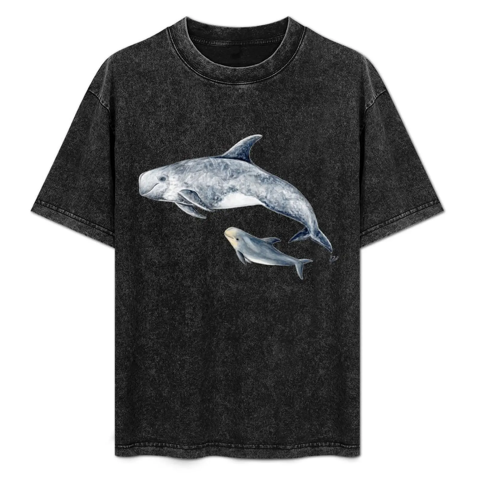 Risso?s dolphin T-Shirt korean fashion plus sizes custom shirt t shirt men