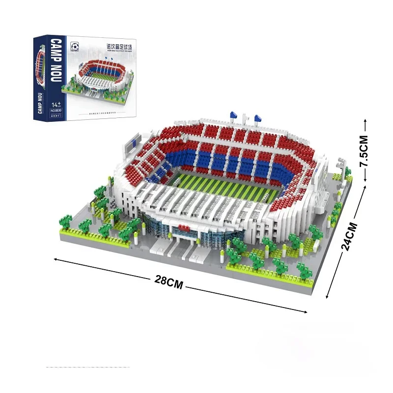 Princes Park Football Stadium Building Blocks Toy Creative Sports Arena Architecture Printed Assemble Bricks Toys Birthday Gifts