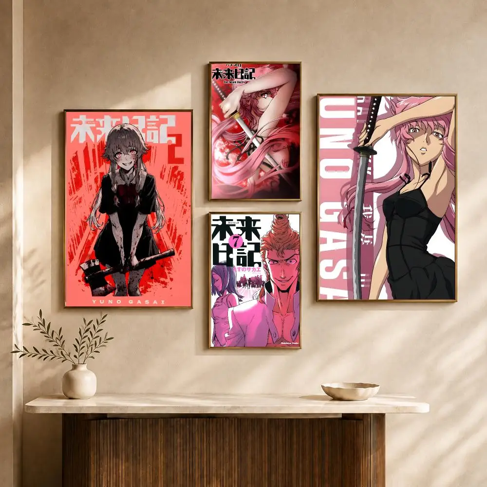 Anime Mirai Nikki Horror Diary Manga Poster HD Wall Decor Apartment Dorm Office Cafe Bedroom Home Gift