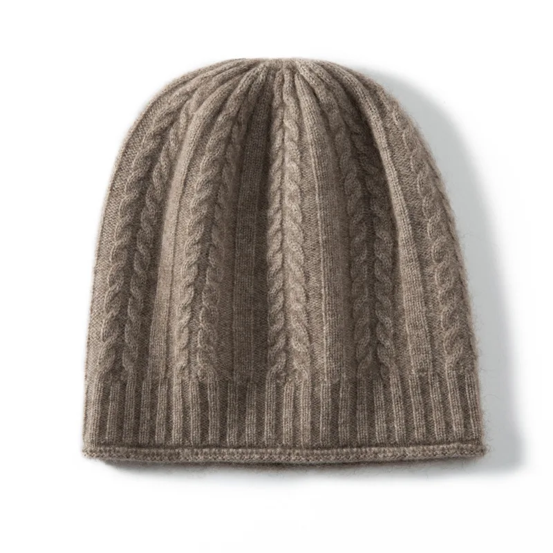 autumn-winter-thick-twisted-goat-cashmere-knitted-beanie-unisex-couple-slouchy-wrap‑head-cold-weather-warm-headwear