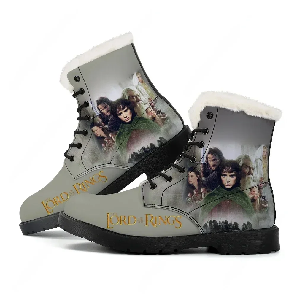 

The Lord The Rings Plush Boots Mens Womens Teenager Shoes Casual Boot Outdoor Light High Quality Print on Demand Customize Shoe