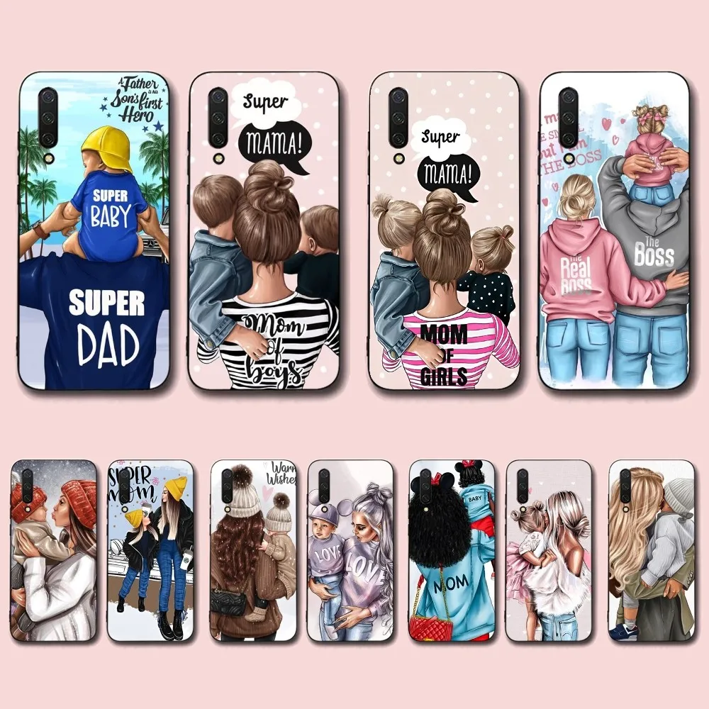 

Fashion Super Mama Mom Dad Phone Case For Xiaomi Mi 5X 8 9 10 11 12 lite pro 10T PocoX3pro PocoM3 Note 10 pro lite