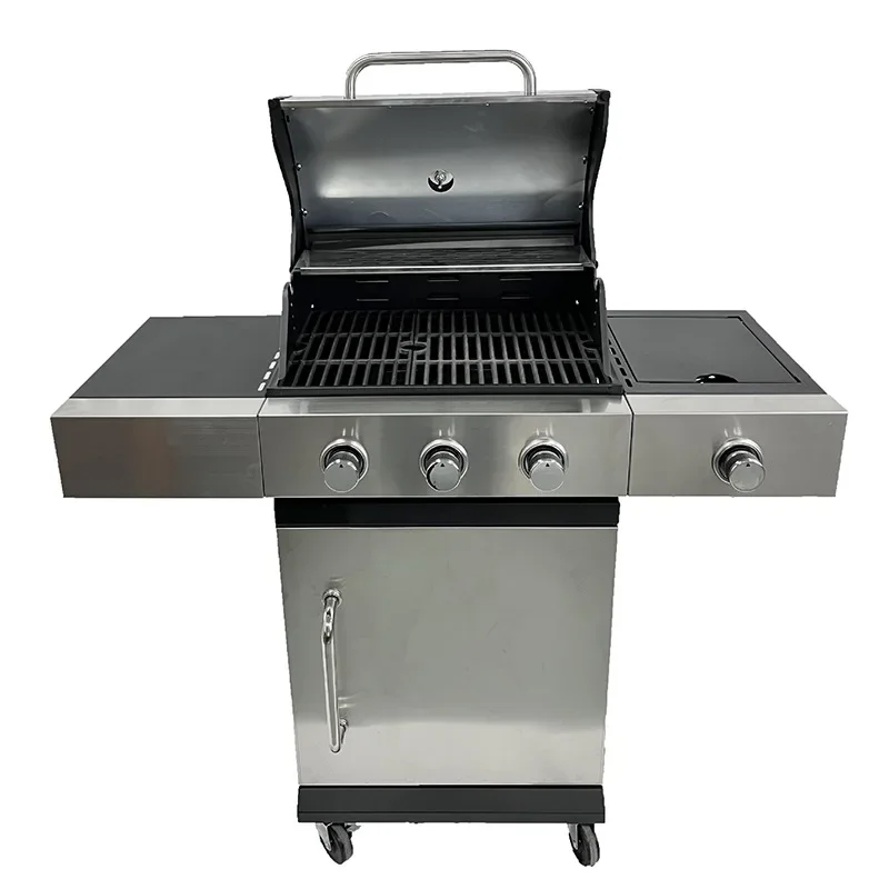 Factory direct outdoor stainless steel barbecue stove gas barbecue grill multi-functional large barbecue grill BBQ