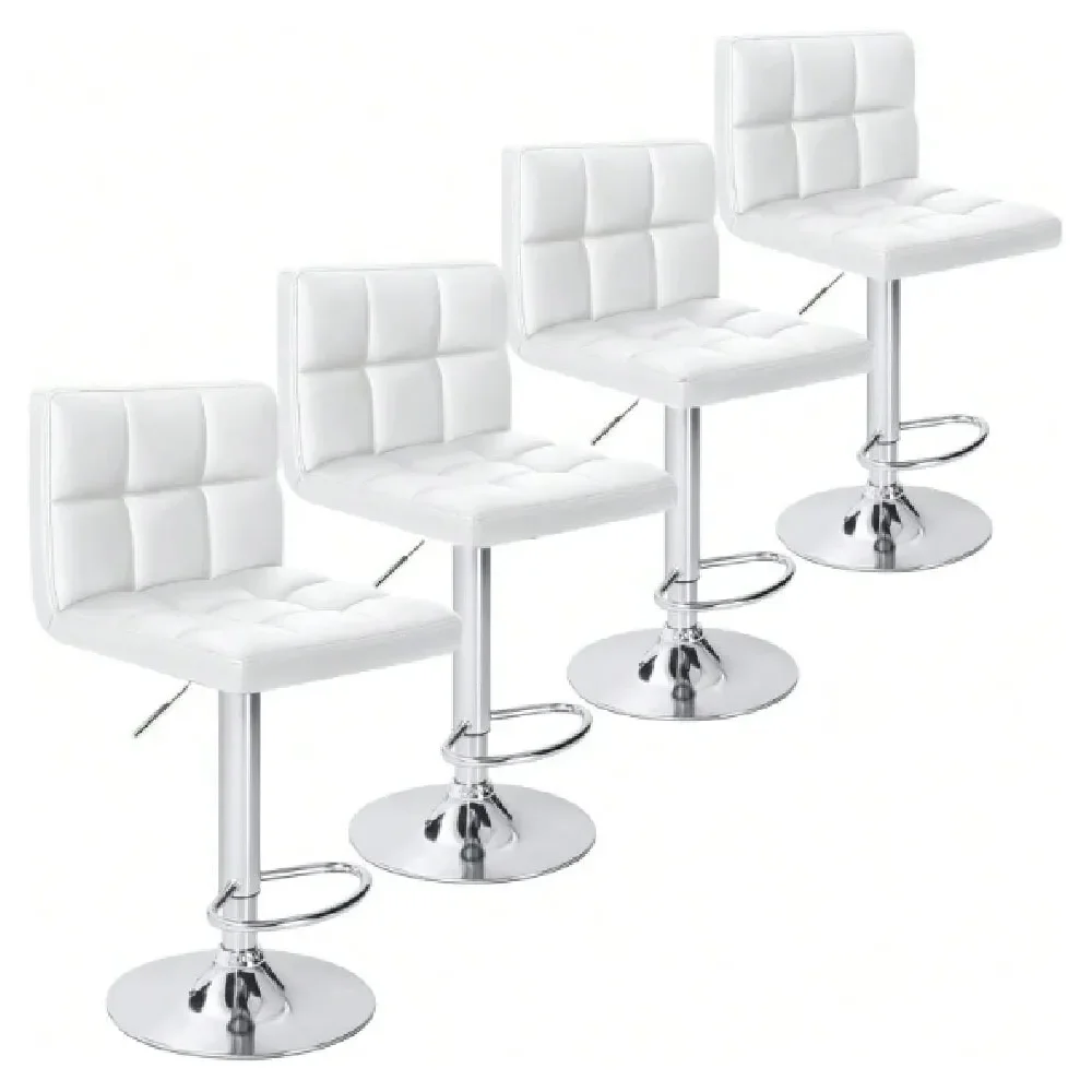

Bar Stools Sillas Para Barra AltaStools Modern PU Leather Adjustable Swivel Barstools, Armless Hydraulic Kitchen Counter Bar Sto