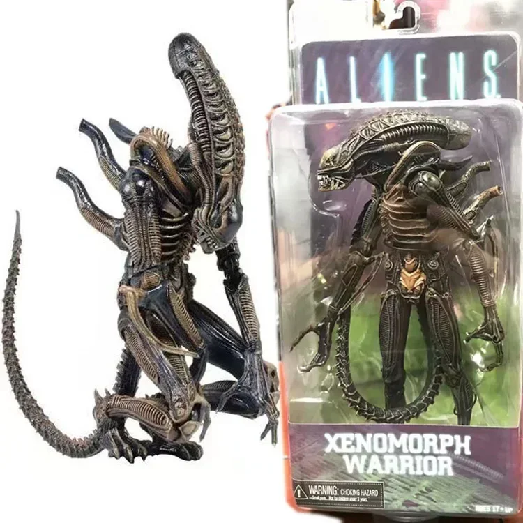 NECA Grid Warrior Xenomorph Alien Model Translucent Prototype Suit Alien Vs Predator Model Collection Halloween Gift Boys Toys