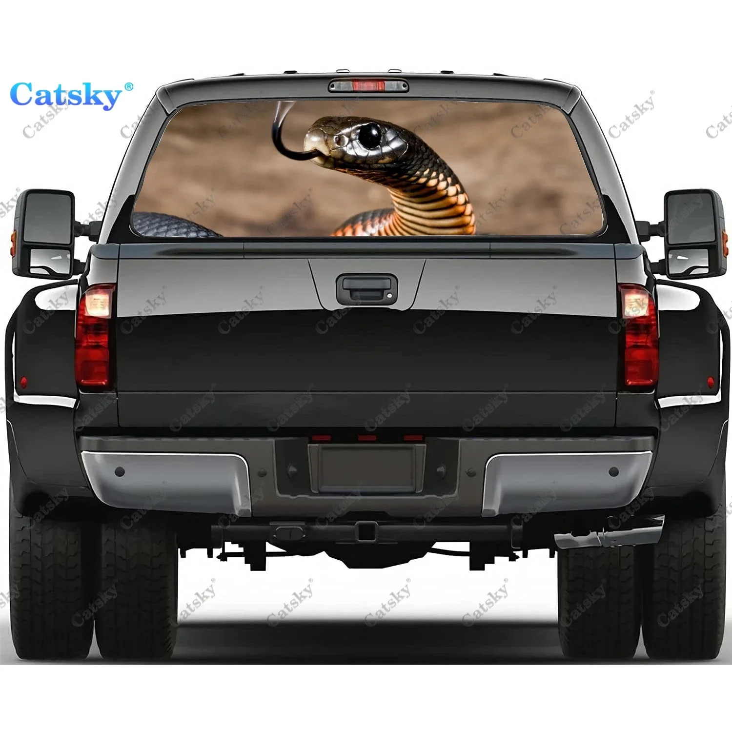 cobra animal Window Decal Sticker Graphic PVC Material Truck Sticker Perforated Vinyl Universal Sticker