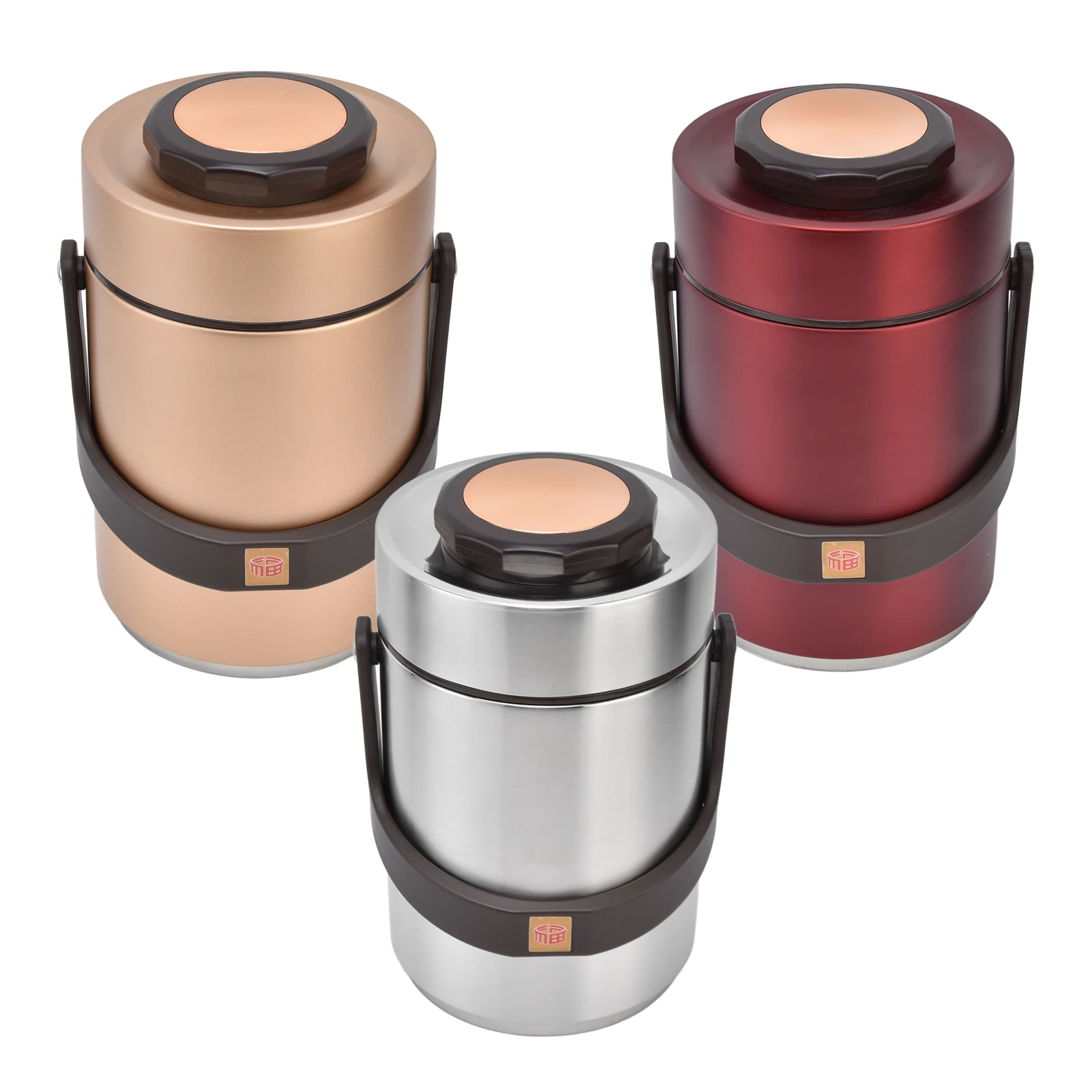 2000ml 304 Stainless Steel Vacuum Insulation Lunch Box Portable 3 Layer Vacuum Insulated Barrel 3 Layer Vacuum Insulated Barrel