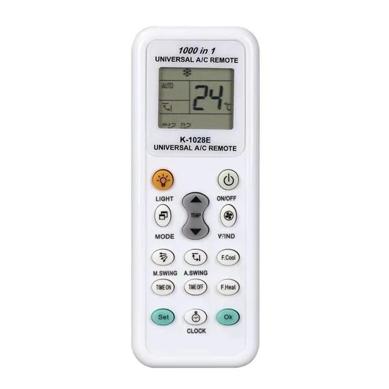 E56B Universal Remote Control Aircon Air Conditioner Multibrand 1000 in 1 Light Weight White Controller