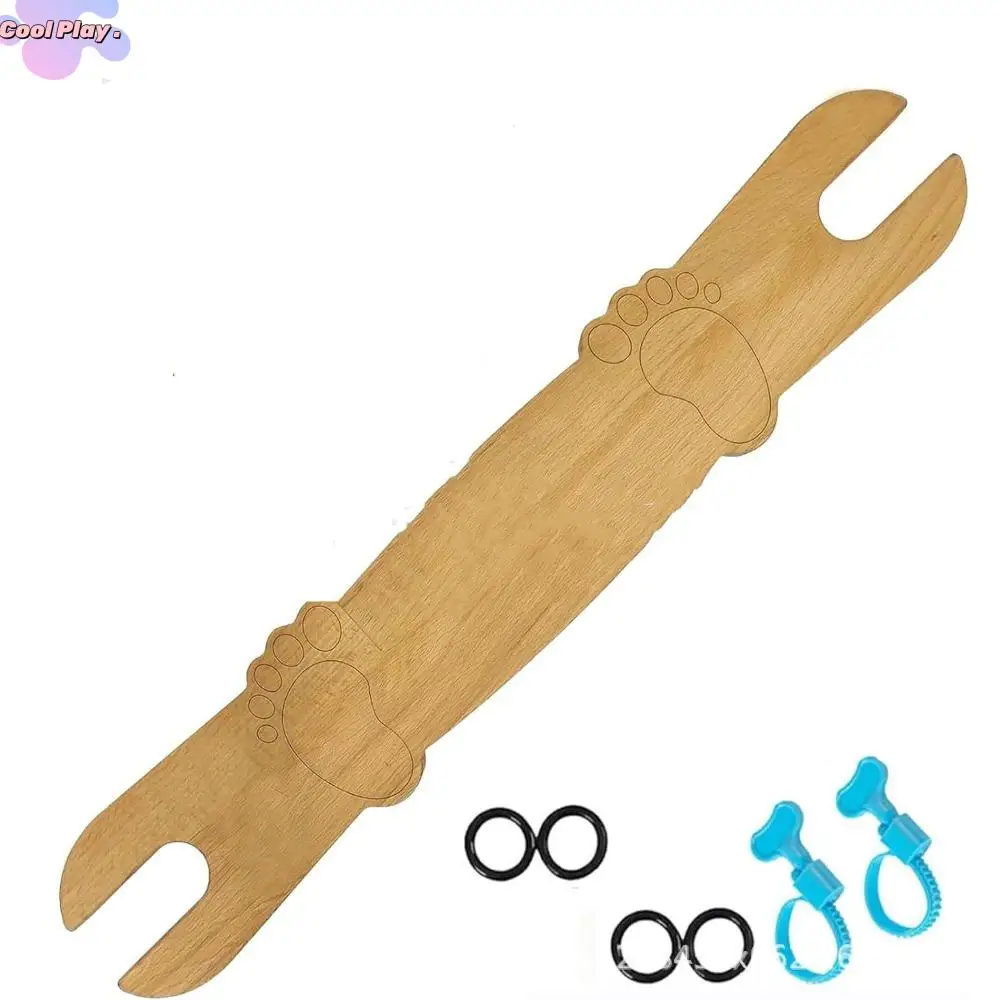 مسند للقدمين عالي الكرسي قابل للتعديل، تصميم ثابت، مادة خشبية، كراسي عالية للأطفال، دواسة غير قابلة للانزلاق بطول 50 سم، ملحقات كرسي مرتفع