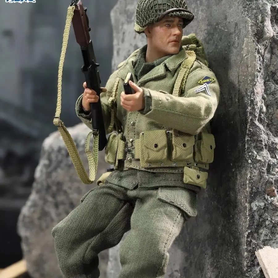 Spot Did Save Private Ryan Wwii Infantry Gunner Sniper 1/12 Cloth Clothes Mobile Handheld Model Exquisite Desktop Ornament