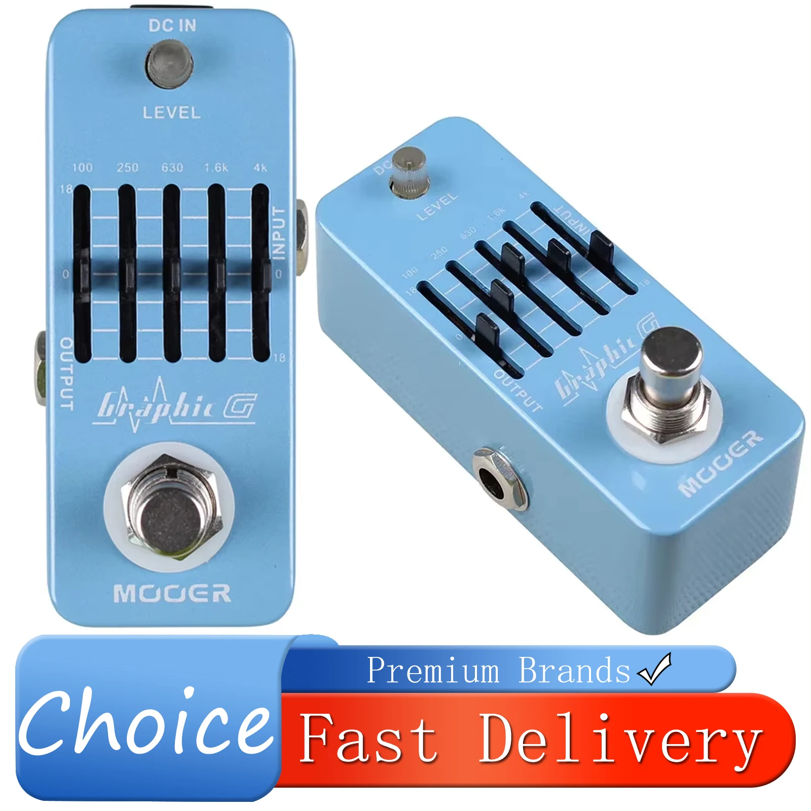 

Графический процессор эффектов MOOER MEQ1 для электрогитары, пятиполосный эквалайзер, педаль-эквалайзер для электрогитары, запчасти для электрогитар