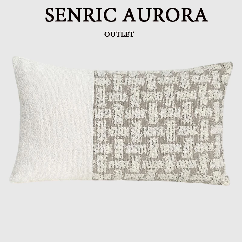H Style Tiled Lumbar Cushion Cover 30x50cm Floor Tiles Vintage Pattern Decorative Pillow Case Nordic Ins Home Decor