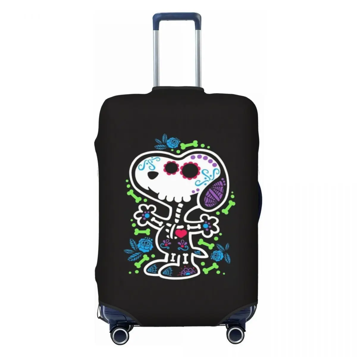 

Чехол для чемодана с анимированным мультяшным скелетом Снупи, моющийся, защитный, для чемоданов 18-32 дюймов