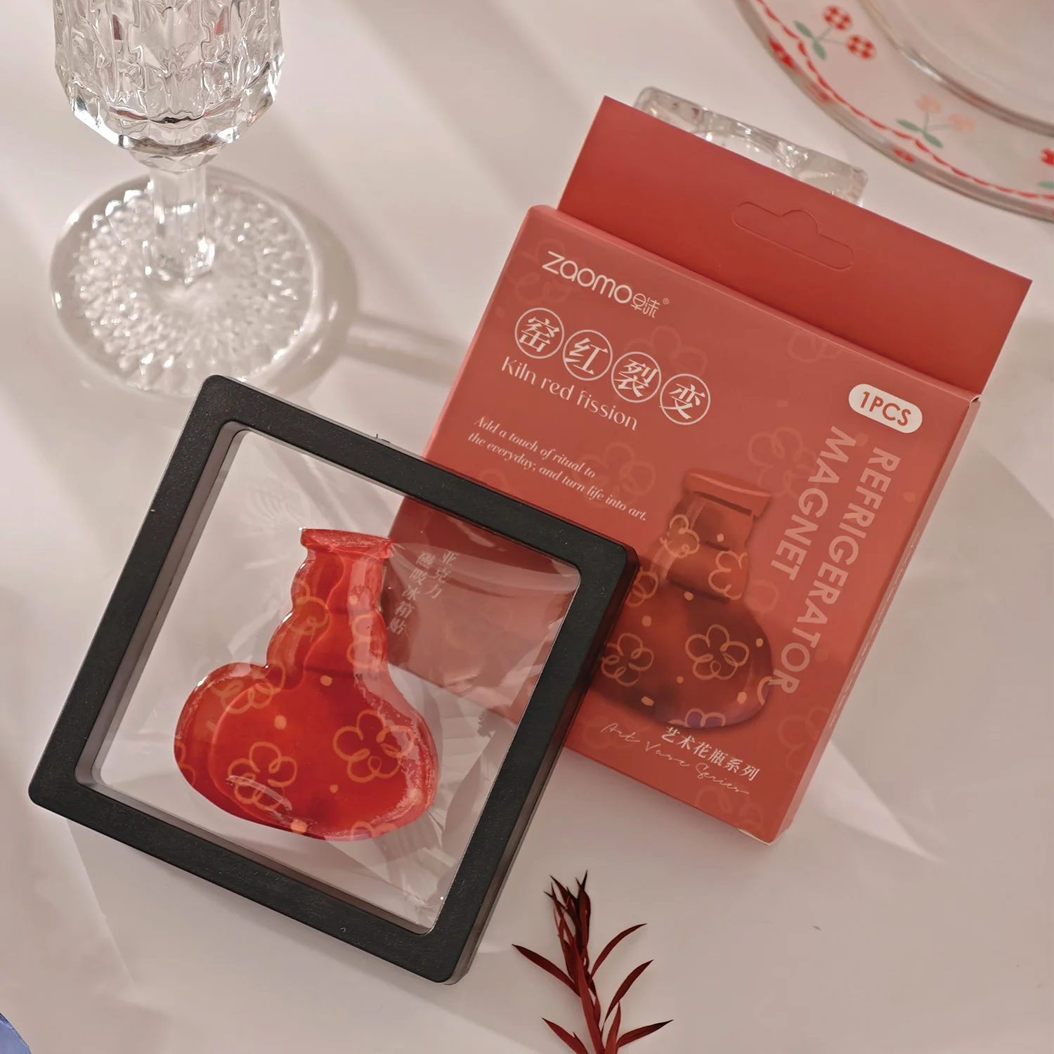 Acryl koelkastmagneet Art Vase-serie 3D Stereo decoratief bloemstuk Speciaal gevormde magnetische koelkastmagneet