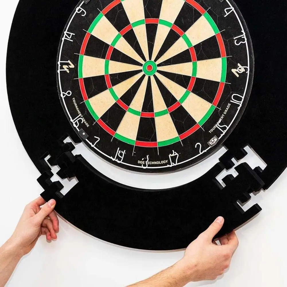 Black 45cm Dartboard Surround For Dartboard High Strength EVA Wall Protector Board Removable Wall Dart Backboard Black Ring