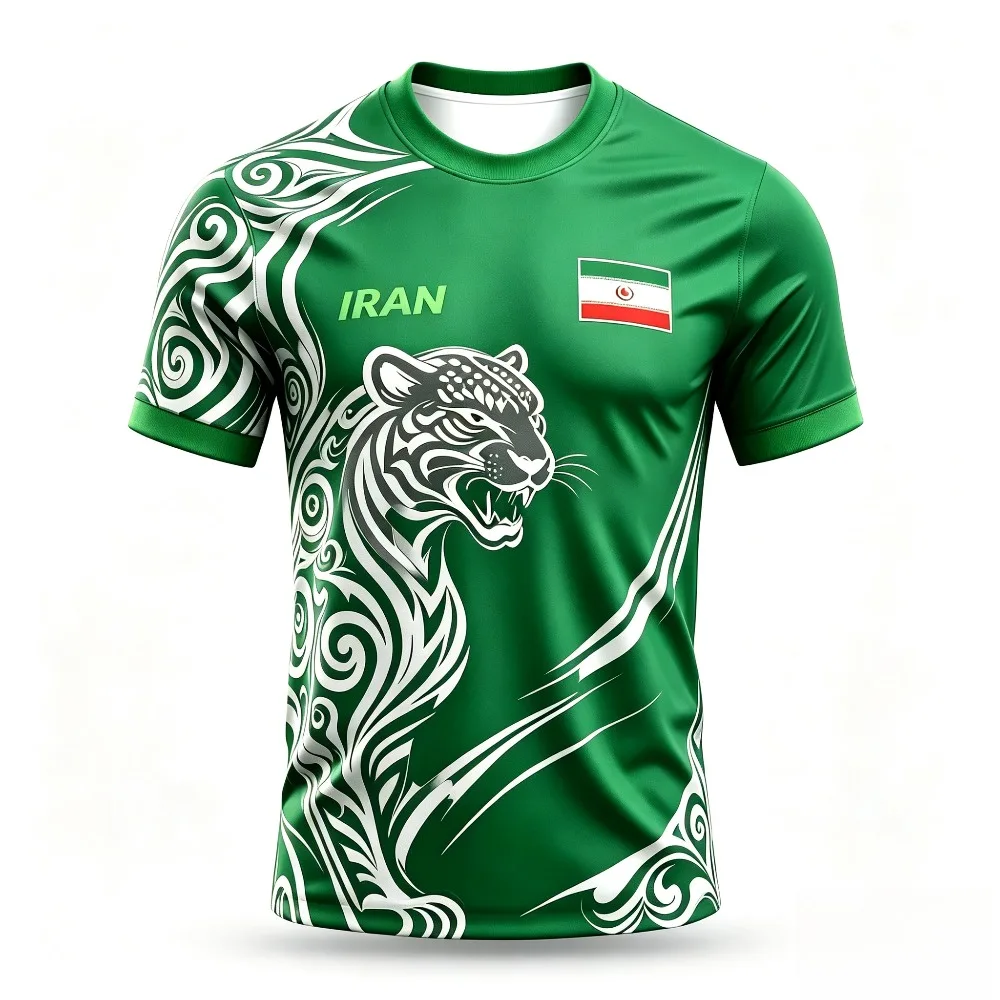 Tribal Tiger Wave National Flag Print Men T Shirt Quick Dry Fitness Athletic Short Sleeve Tee