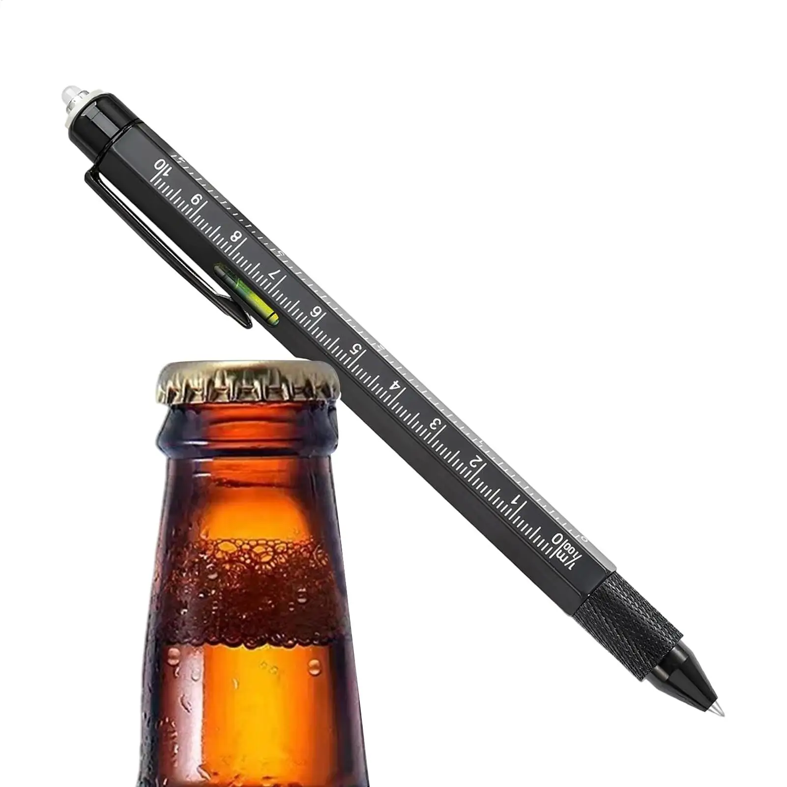 

Multi Pen 9 In 1 Gadget With LED Light Construction Pen With Screwdriver Level Ruler And Bottle Opener For Father Boyfriend