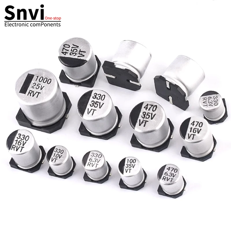 10PCS SMD Electrolytic Capacitor 6.3V 10V 16V 25V 35V 50V 63V 100V 400V 22 33 47 100 220 330 470 560 680 1000UF 1~2200UF