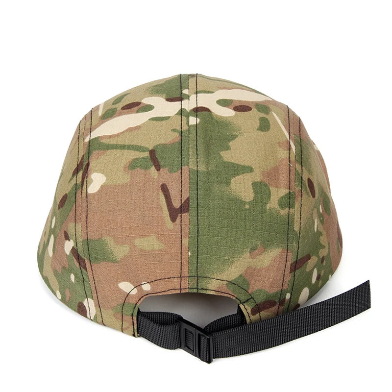 Camo Sun Caps For Men 5 Panel Cap Cordura NyCo Baseball Caps Unstructured Ripstop Campers Running Hiking Camping Snapback Hat