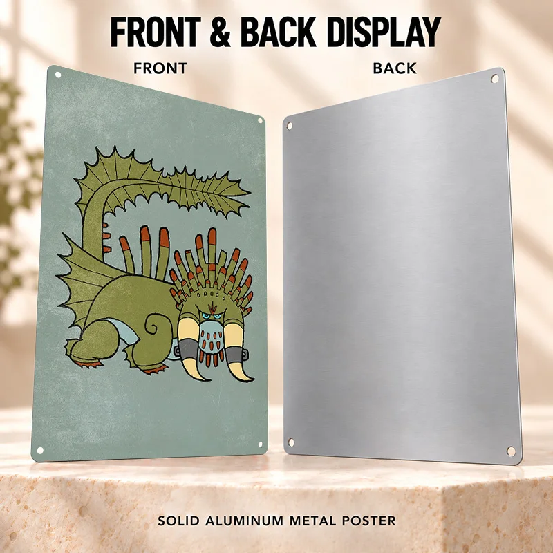 How To Train Your Dragon Printed Posters Whimsical Playroom Wall Art Personalized Aluminum Metal Sign Keepsake For Cartoon Fans