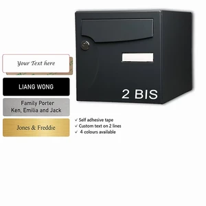 接着型メールボックスサイン名バッジパーソナライズされたテキスト標準サイズ7*2 cm刻まれたステンレス鋼メールボックスタグプロフェッショナルラベル 10ベストセールス名タグバッジ-5