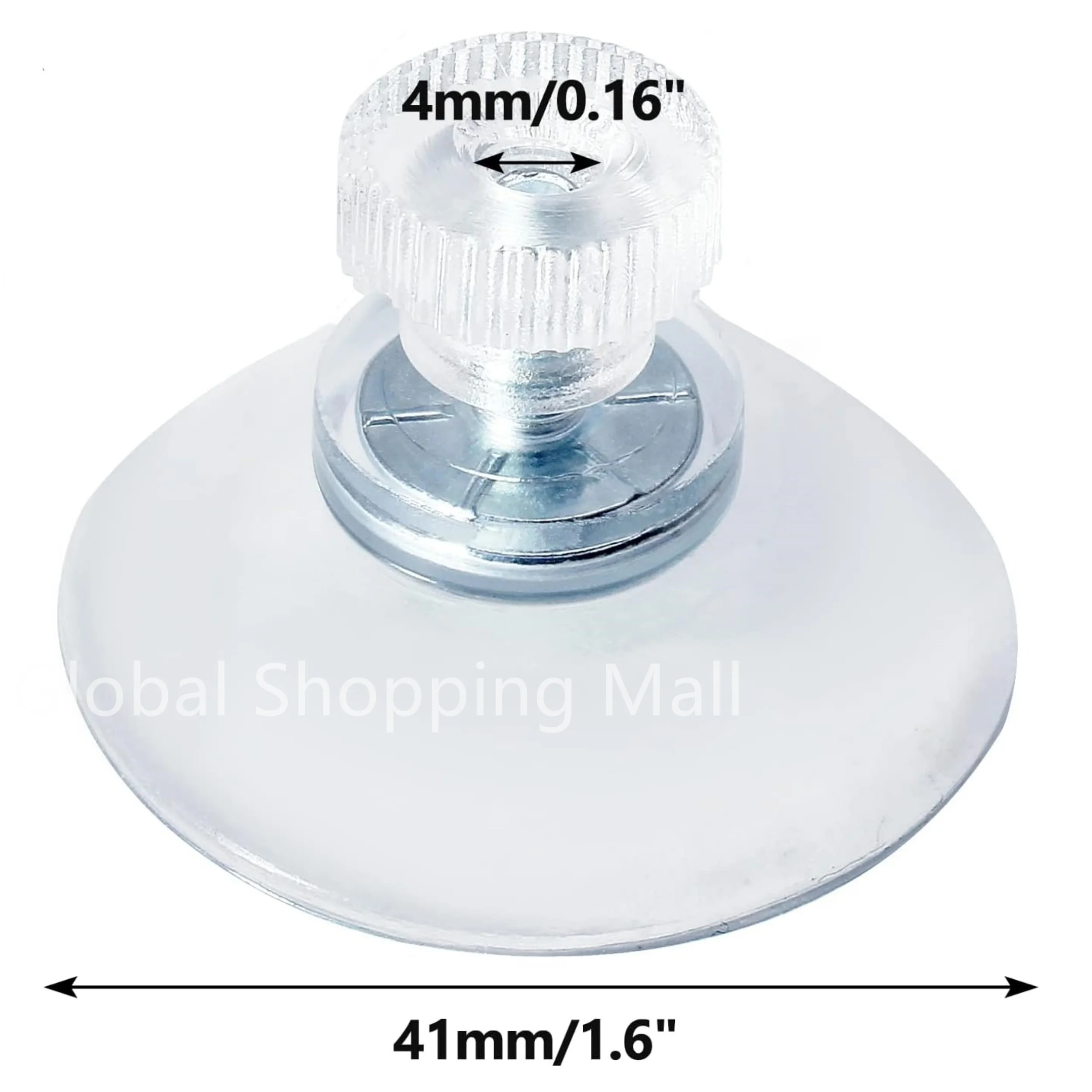 20/50/100 Stück Kunststoff-Saugnäpfe mit Schraube, 25/32/41/53 mm, transparente PVC-Saugnäpfe, stark haftender Saughalter mit Schraubenmutter