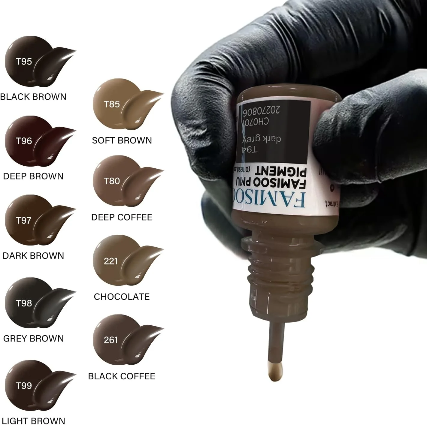 5ML Professional Eyebrow Tattoo Ink Permanent Makeup Microblading Pigment Liquid Eyeliner Texture for Eyebrows