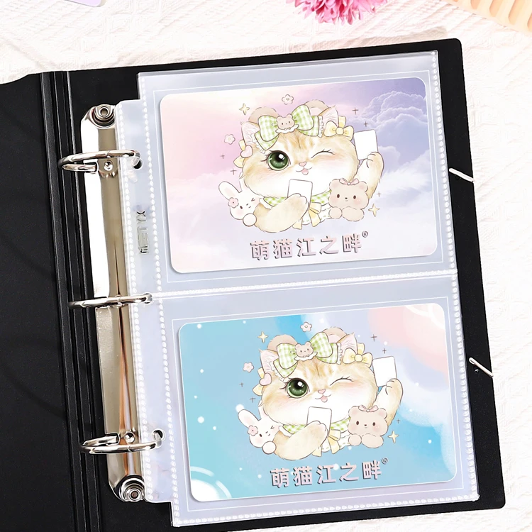 Agenda formato A5 con 6 anelli, a schede mobili, copertina con motivo foglie, ricaricabile, con