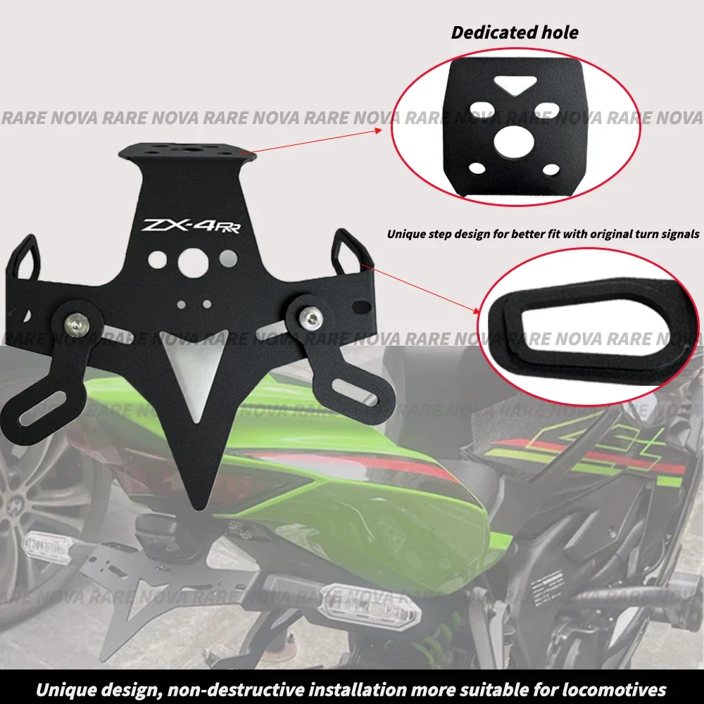 Tail Tidy Fender Eliminat for Motorcycle, Registration License Plate Holder, KAWASAKI ZX-4R, ZX-4RR, ZX-25R, ZX4RR, ZX25R, 20-24