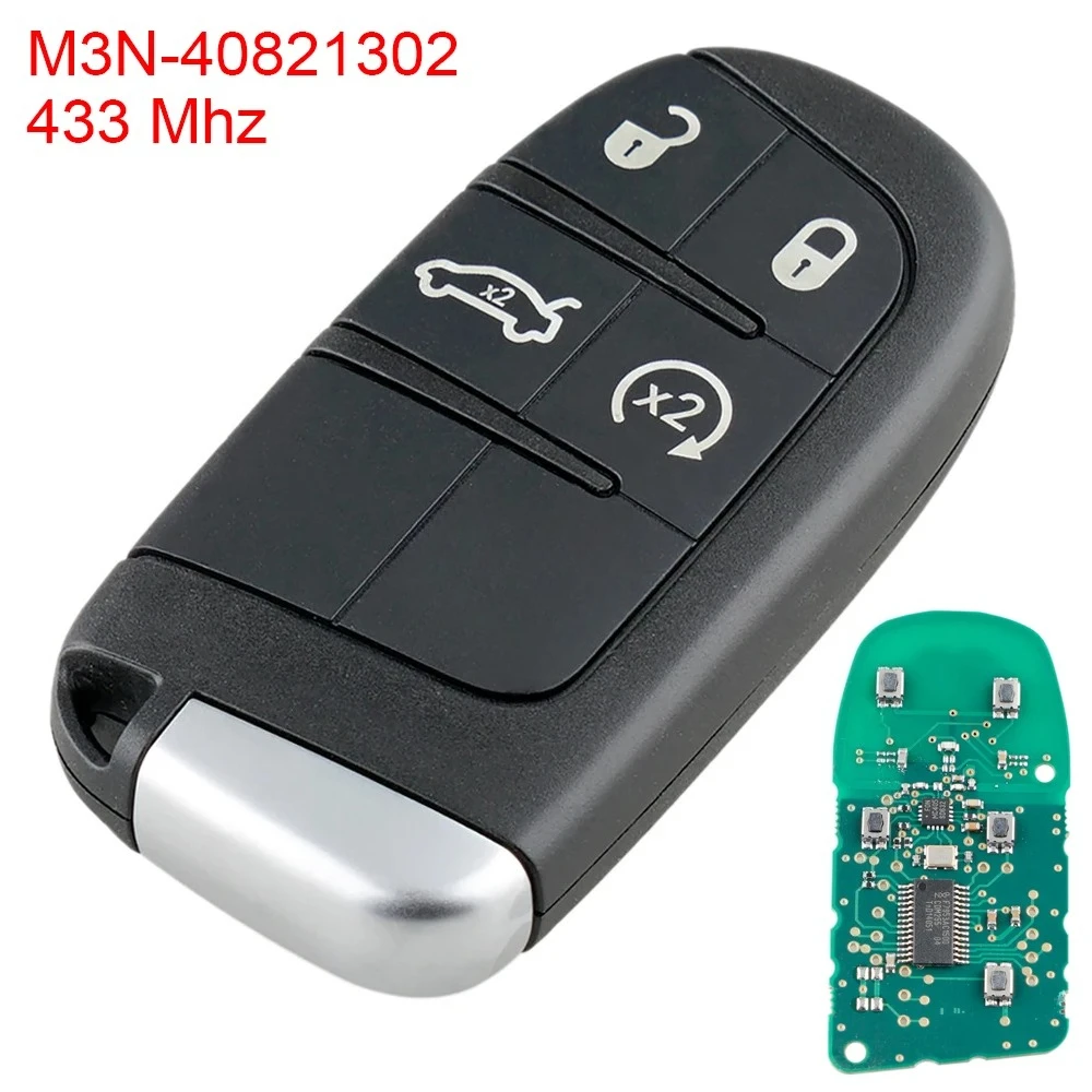 รีโมทรถยนต์อัจฉริยะ 433MHz 5 ปุ่ม ชิป 46 รุ่น M3N-40821302 สำหรับ Dodge Charger Journey Durango Chrysler 300 ปี 2011 2012 2013 2014