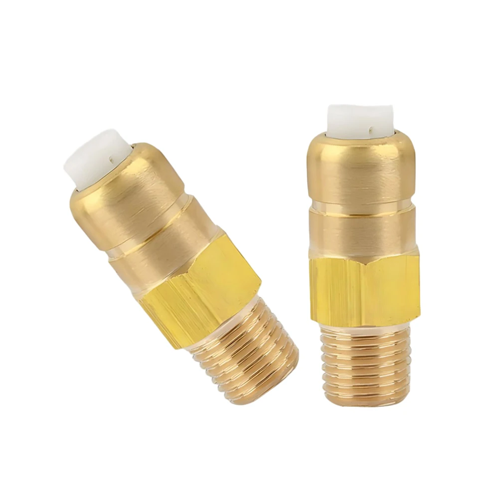 Pressure Washer Pump Thermal Relief Valve 2PCS Brass 145F Activation Point 1/4 G1/4 and 3/8 G3/8 NPT Thread Types