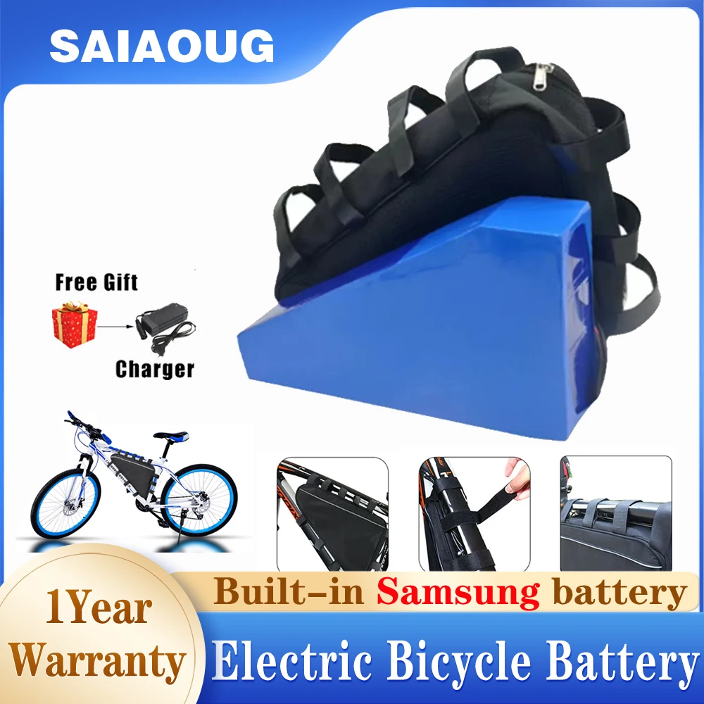 Triangle Electric Bicycle eBike Lithium Battery 36V 48V 52V 20Ah 30Ah 35Ah  Bateria Bafang 500W 2000W 3000W Big Mac batteries