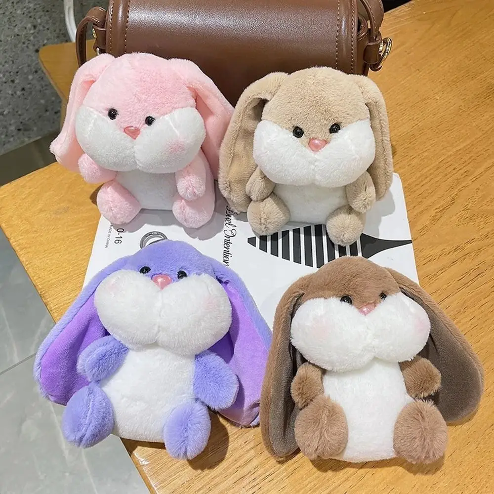 Kids Toy Kawaii Backpack Pendant Accessories Key Chain Jewelry Plush Keychain Plush Rabbit Keyring Key Ring Rabbit Plush Doll