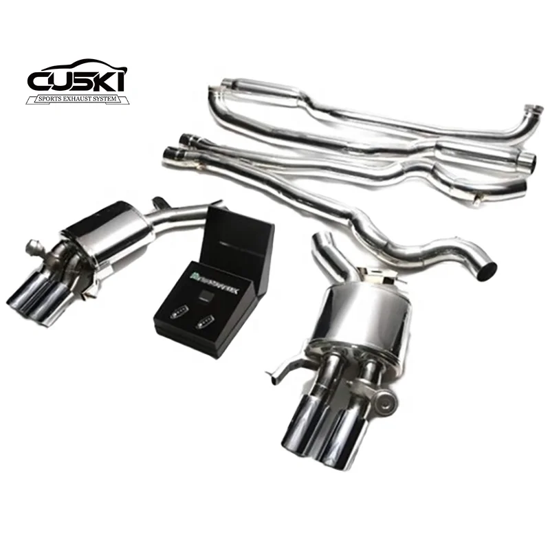 High Performance For BMW M6 S63 F12 F13 Stainless Steel modified exhaust center section with valves intelligent remote control