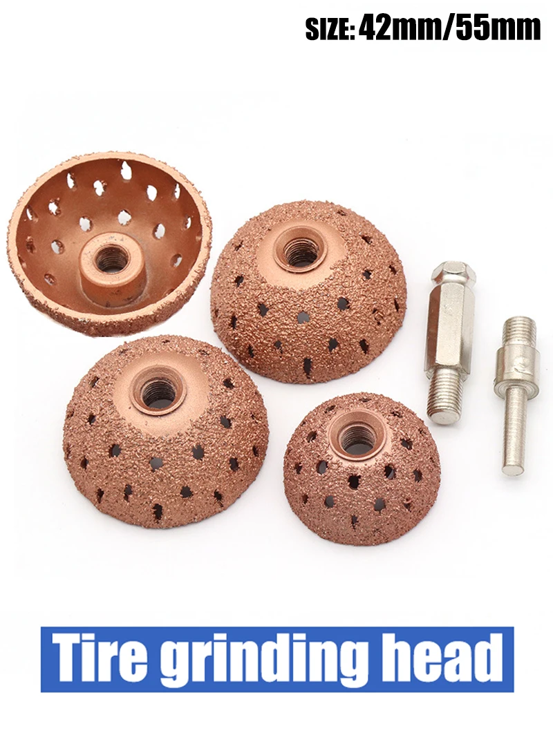 1 szt. Opony 42/55mm głowica szlifująca tarcza polerska/adapter do narzędzie do napraw ręcznych z buforem do opon profesjonalne narzędzie do naprawy opon naprawy elektronarzędzia — zdjęcie 2