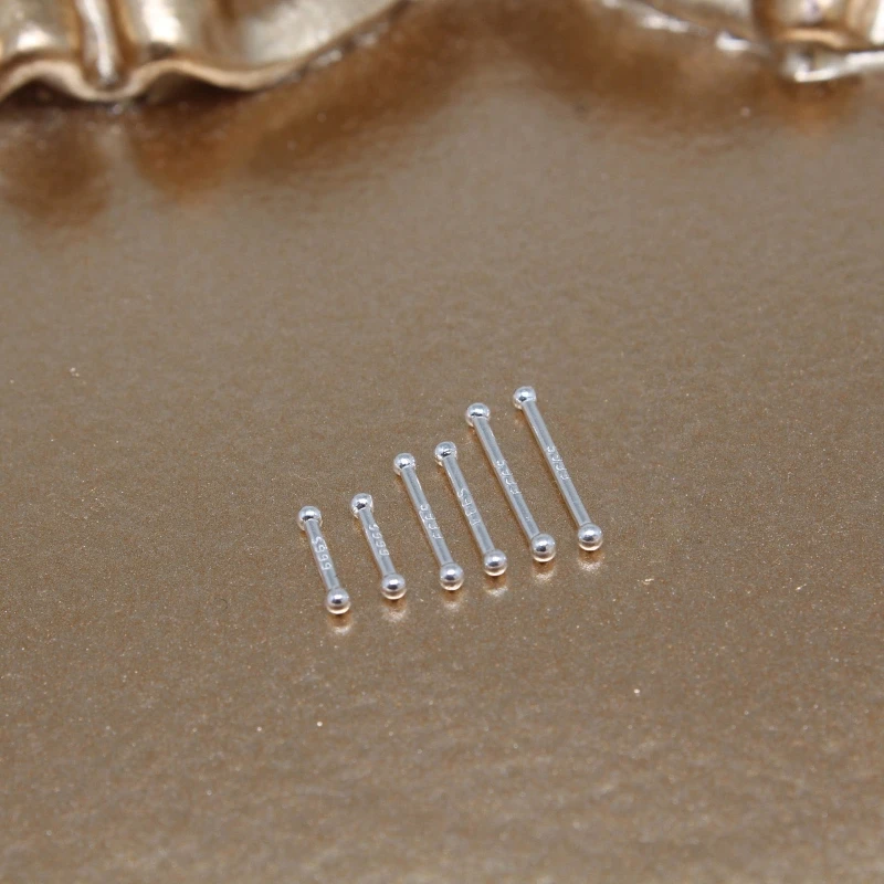 4 Pcs Ear Studs for Women Ear Piercing Silver Sticks Simple Anti-Blocking Ear Acupuncture Ear Sticks Sleep Earrings