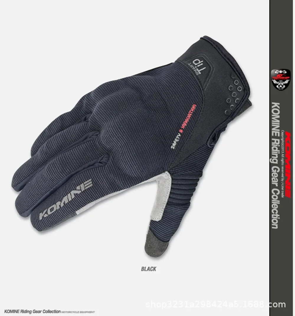 Komine Gk-183 Motorcycle Gloves Protect Breathable Off-Road Racing Touch Screen Wear Resistant Fabric Motorcycle Gloves