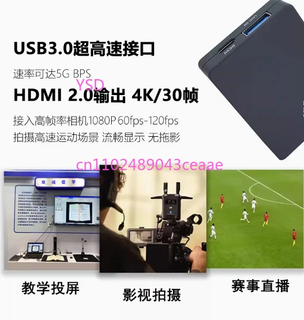 

UVC Drive Бесплатная USB-камера к модулю видеопроекции HDMI 1080P MJPEG/YUV Подходит для кармана 3 на складе